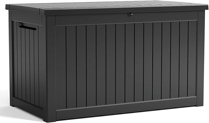 230 Gallon Resin Deck Box, Lockable Patio Outdoor Storage Box by OutdoorLivingPerfected