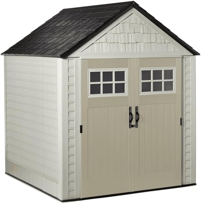 Rubbermaid 7 Foot by 7 Foot Weatherproof Outdoor Storage Shed by Rubbermaid