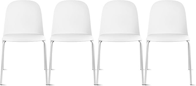 2xhome Modern Stackable Armless Dining Chair | Plastic Shell Seat by 2xhome