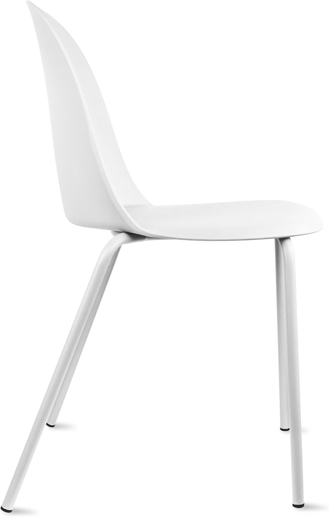 2xhome Modern Stackable Armless Dining Chair | Plastic Shell Seat - Image 5