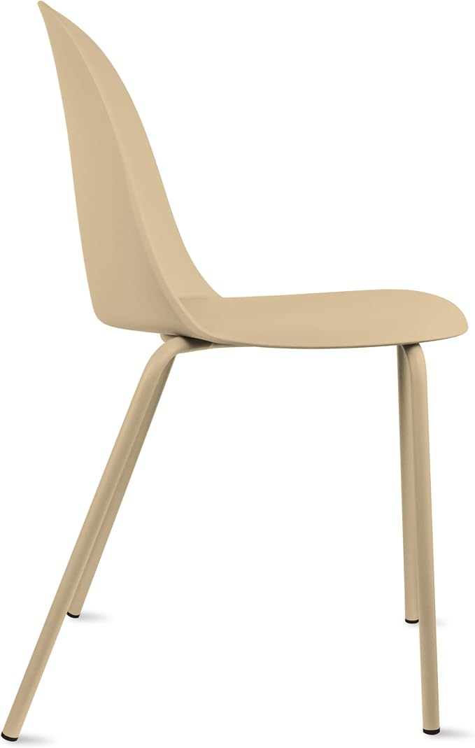 2xhome Modern Stackable Armless Dining Chair | Plastic Shell Seat - Image 5