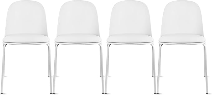 2xhome Modern Stackable Armless Dining Chair | Plastic Shell Seat by 2xhome