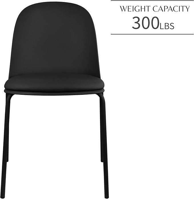 2xhome Modern Stackable Armless Dining Chair | Plastic Shell Seat - Image 5