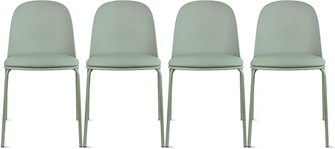 2xhome Modern Stackable Armless Dining Chair | Plastic Shell Seat by 2xhome