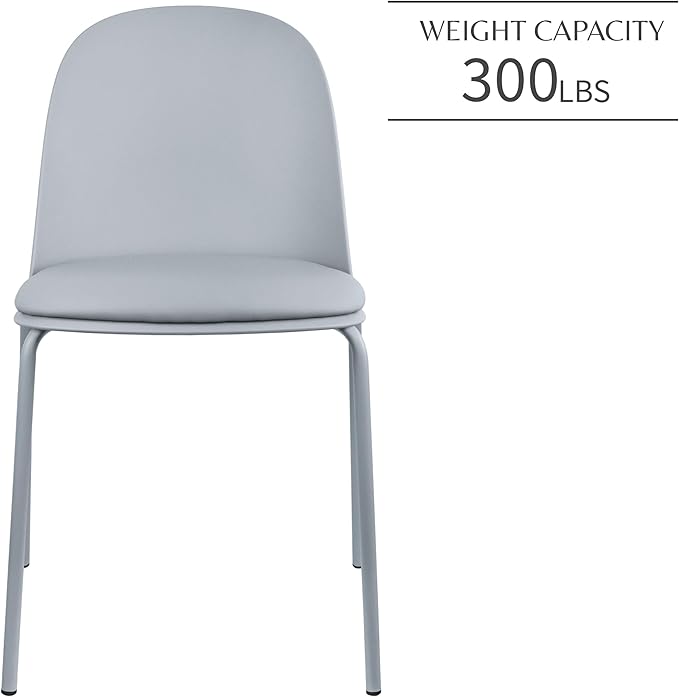 2xhome Modern Stackable Armless Dining Chair | Plastic Shell Seat - Image 5