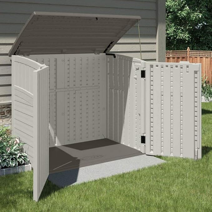 Suncast 4 Pack 34 Cu Ft Capacity Horizontal Outdoor Storage Shed - Image 4