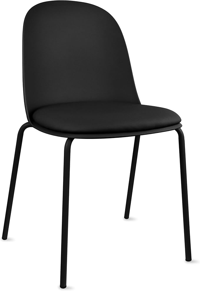 2xhome Modern Stackable Armless Dining Chair | Plastic Shell Seat by 2xhome
