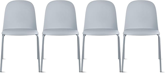 2xhome Modern Stackable Armless Dining Chair | Plastic Shell Seat by 2xhome