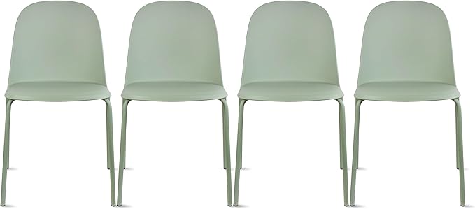 2xhome Modern Stackable Armless Dining Chair | Plastic Shell Seat by 2xhome