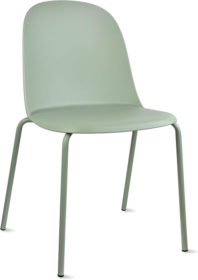 2xhome Modern Stackable Armless Dining Chair | Plastic Shell Seat by 2xhome