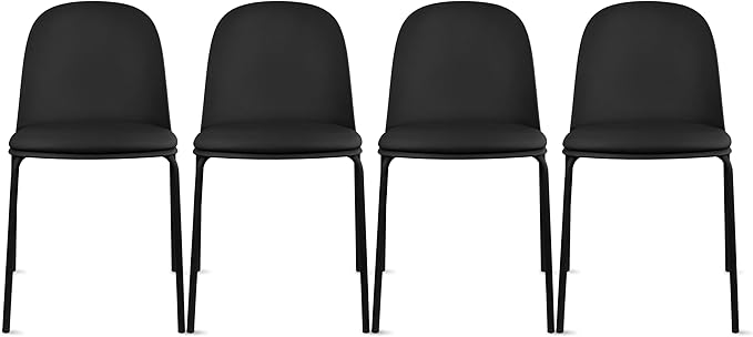 2xhome Modern Stackable Armless Dining Chair | Plastic Shell Seat by 2xhome