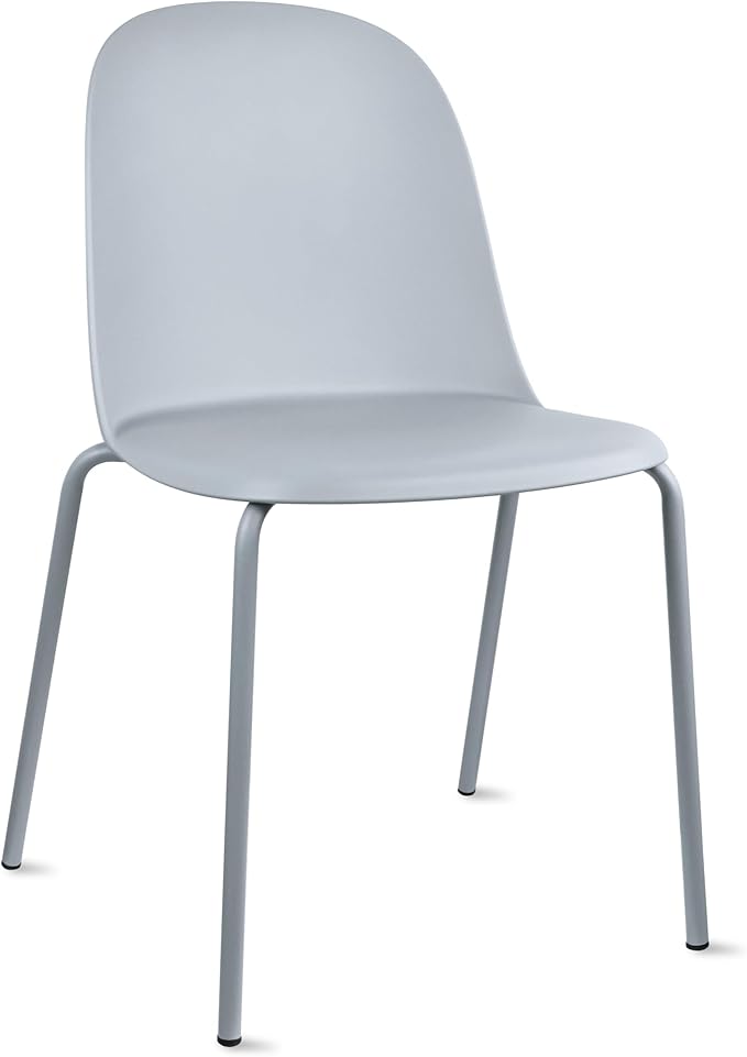 2xhome Modern Stackable Armless Dining Chair | Plastic Shell Seat by 2xhome