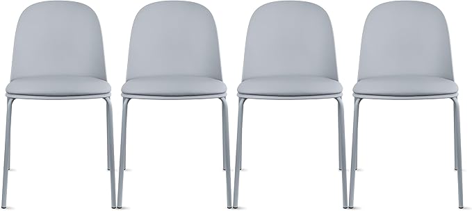 2xhome Modern Stackable Armless Dining Chair | Plastic Shell Seat by 2xhome