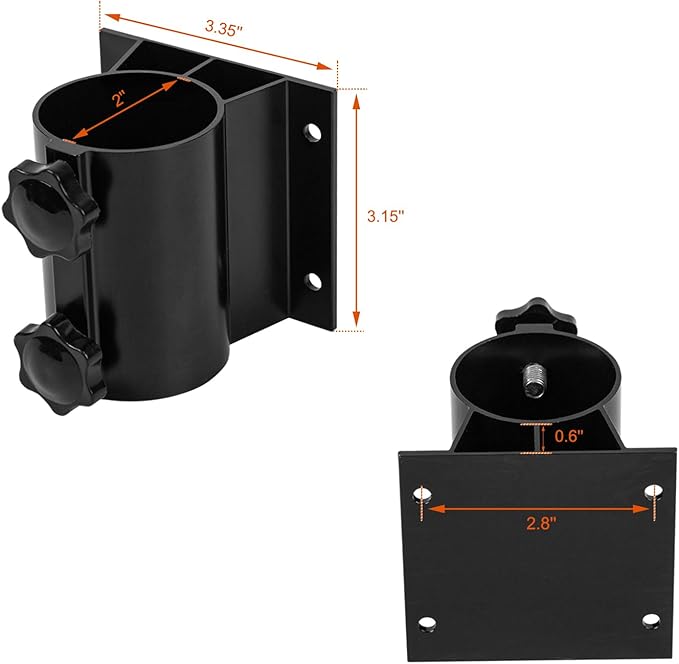 2PCS Patio Umbrella Holder Outdoor Umbrella Stand Heavy Duty Umbrella Mount - Image 2
