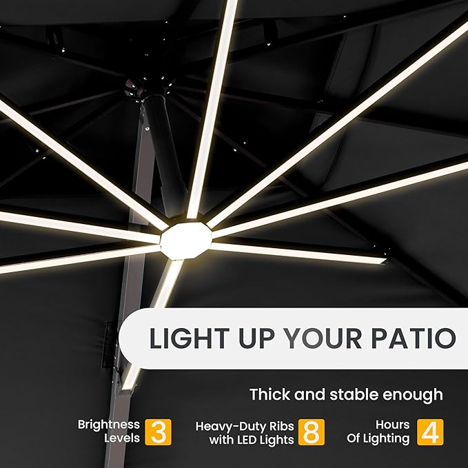 10 X 13 FT Cantilever Patio Umbrella - Image 2