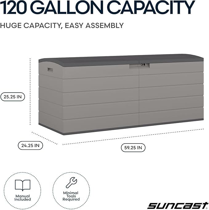 Suncast 120 Gallon Deck Box - Image 3