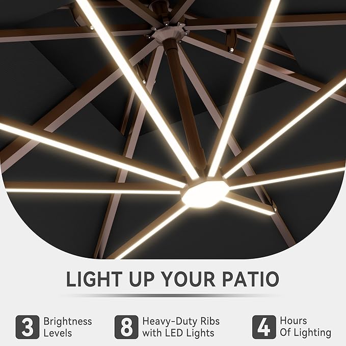 10 X 13 FT Cantilever Outdoor Patio Umbrella - Image 4