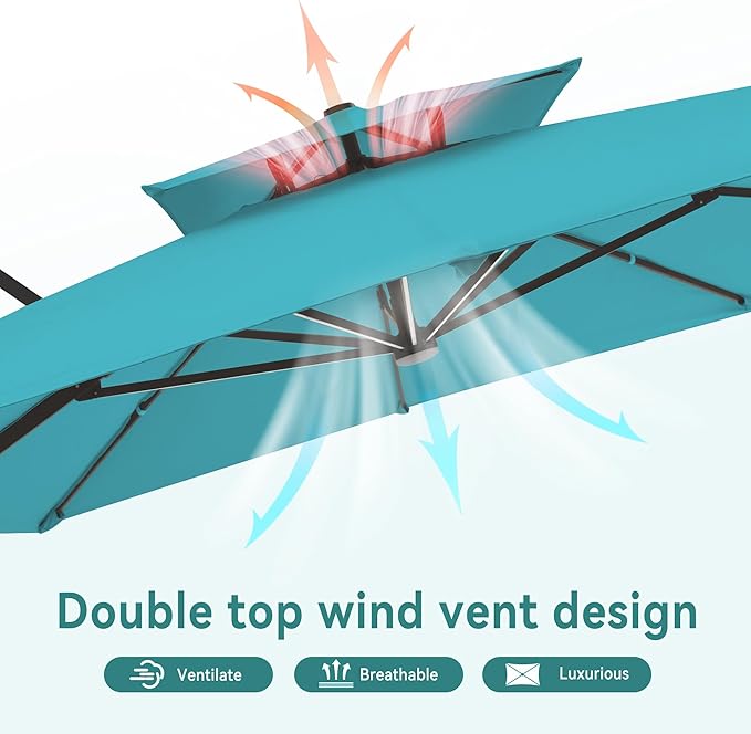 10 X 13 FT Cantilever Outdoor Patio Umbrella - Image 7