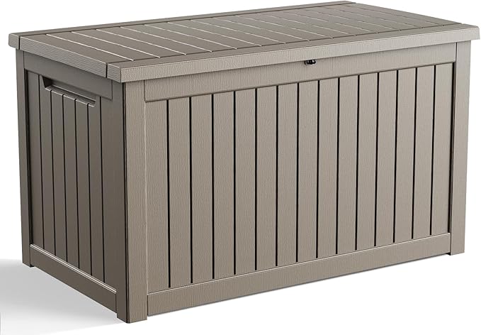 280 Gallon Outdoor Deck Box, Lockable Waterproof Outdoor Storage Boxes by MAIUSCOLI