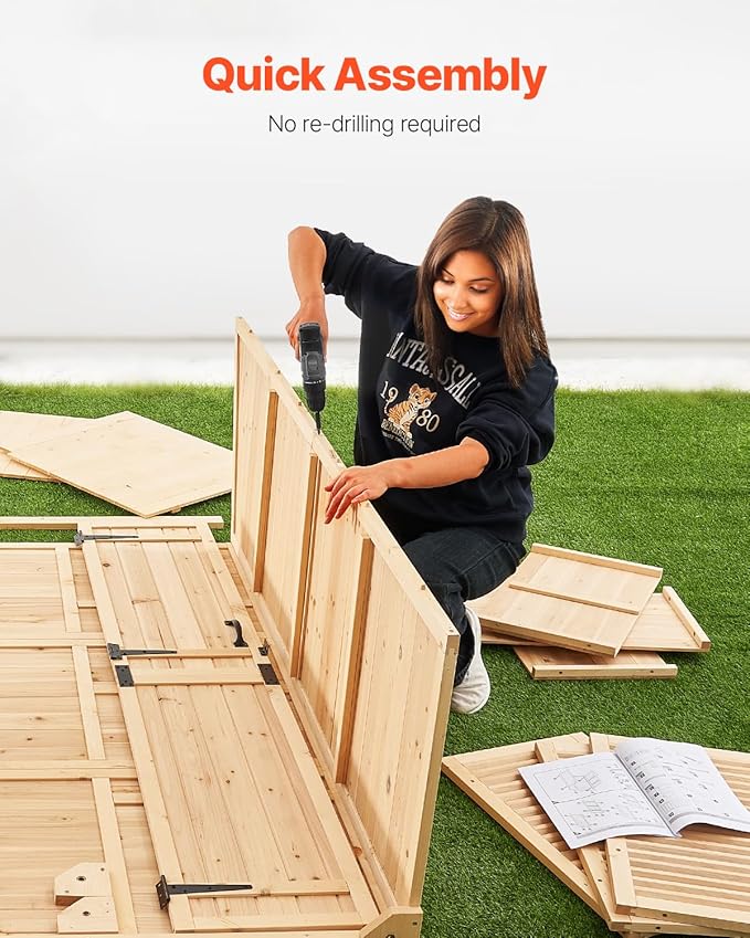 VEVOR Outdoor Storage Shed, Oversize Wooden Outside Storage Cabinet - Image 4