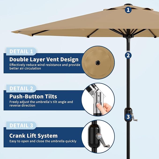 10 ft Patio Umbrella - Image 3