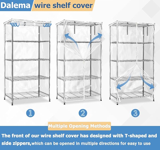 Waterproof Shelf Cover, Durable Dustproof Storage Wire Rack Covers, Outdoor - Image 7
