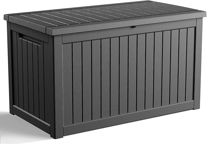 260 Gallon Outdoor Deck Box, Lockable Waterproof Outdoor Storage Boxes by MAIUSCOLI