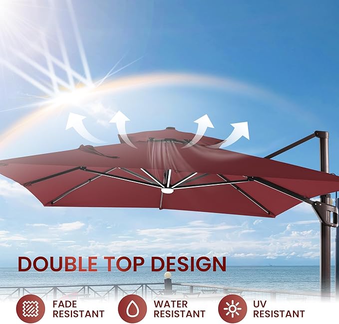10 X 13 FT Cantilever Patio Umbrella - Image 8