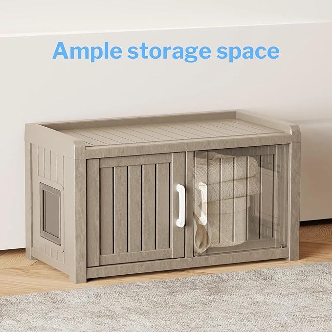 2 Doors Shoe Storage Bench - Image 5