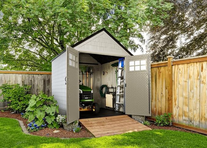 Rubbermaid 7 Foot by 7 Foot Weatherproof Outdoor Storage Shed - Image 6