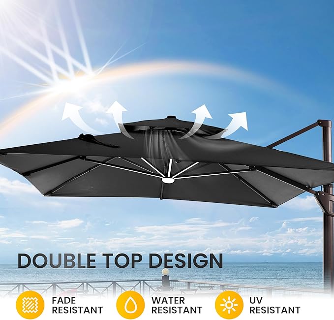 10 X 13 FT Cantilever Patio Umbrella - Image 8