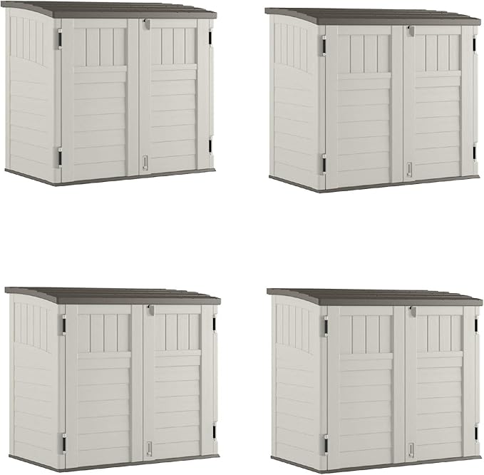 Suncast 4 Pack 34 Cu Ft Capacity Horizontal Outdoor Storage Shed by Suncast