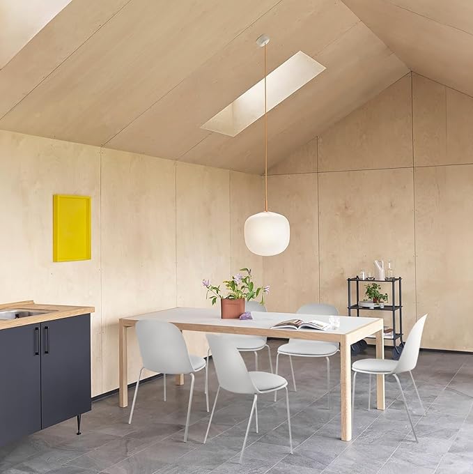 2xhome Modern Stackable Armless Dining Chair | Plastic Shell Seat - Image 2