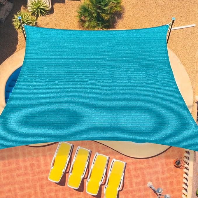 12'x16' Sun Shade Sail Curved Commercial Outdoor Shade Cover Turquoise by OOTONAT