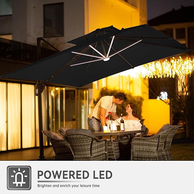 10 X 13 FT Cantilever Outdoor Patio Umbrella - Image 3