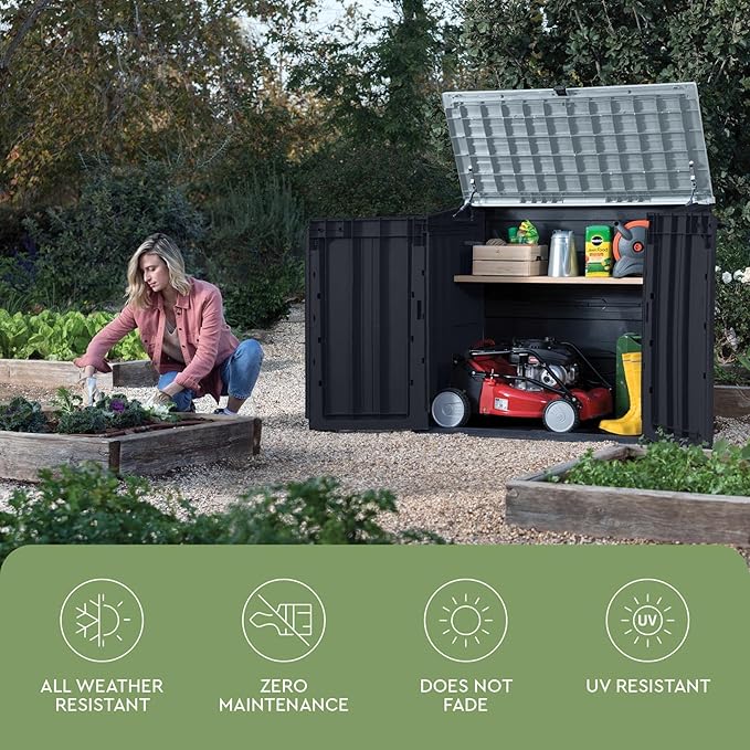 Keter Store-It-Out Prime 4.3 x 3.7 ft. Outdoor Resin Storage Shed - Image 5