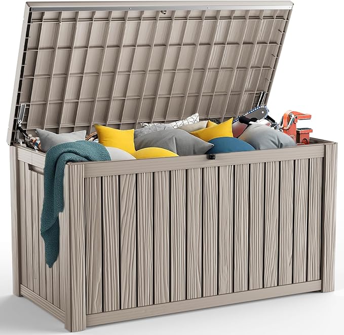 200 Gallon Resin Deck Box, Lockable Patio Outdoor Storage Box by OutdoorLivingPerfected