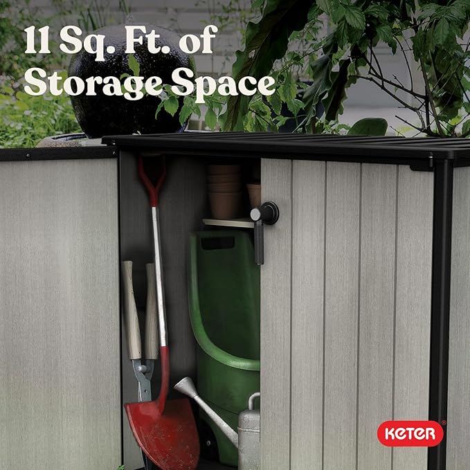 Keter Patio Store 4.6 x 4.0 ft. Resin Outdoor Storage Shed - Image 11