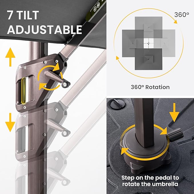 10 X 13 FT Cantilever Patio Umbrella - Image 6