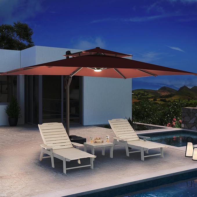 10 X 13 FT Cantilever Patio Umbrella - Image 3