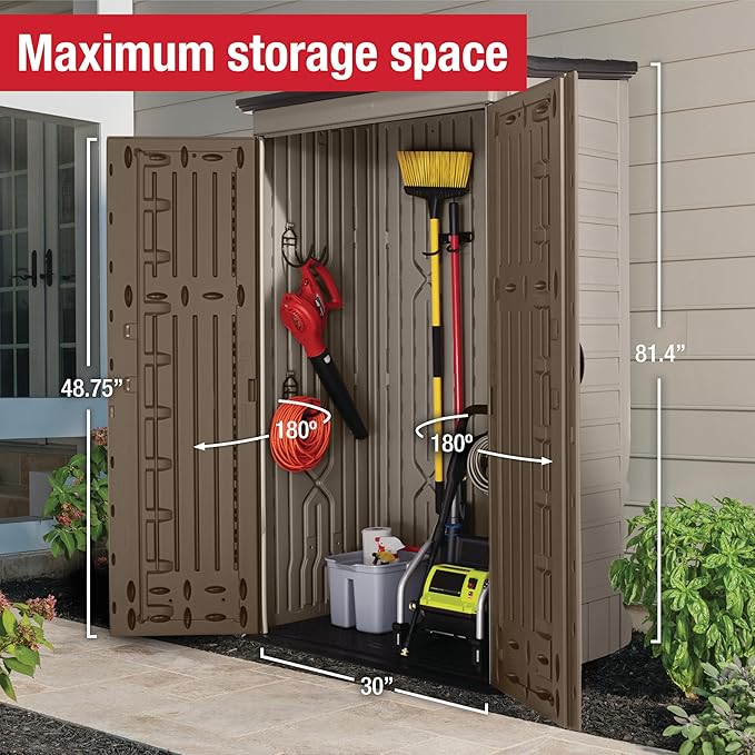 Rubbermaid Vertical Resin Outdoor Storage Shed - Image 5