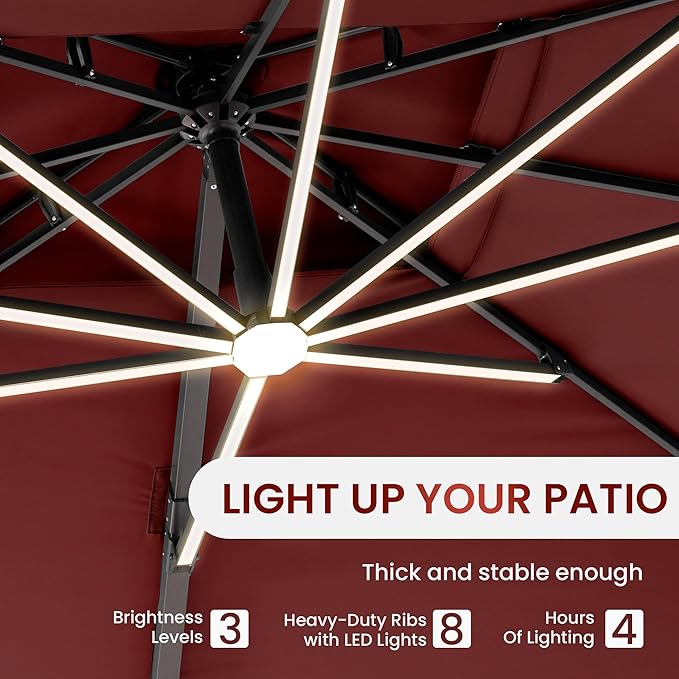 10 X 13 FT Cantilever Patio Umbrella - Image 2