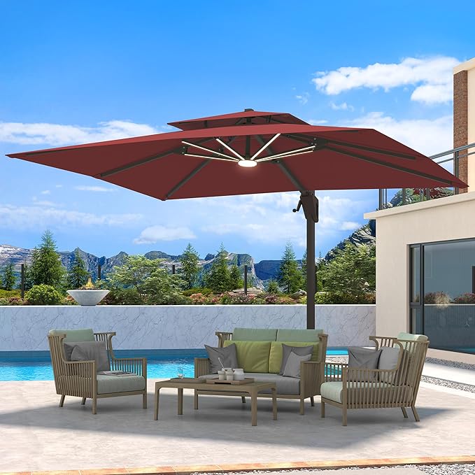 10 X 13 FT Cantilever Patio Umbrella by Ombrellon