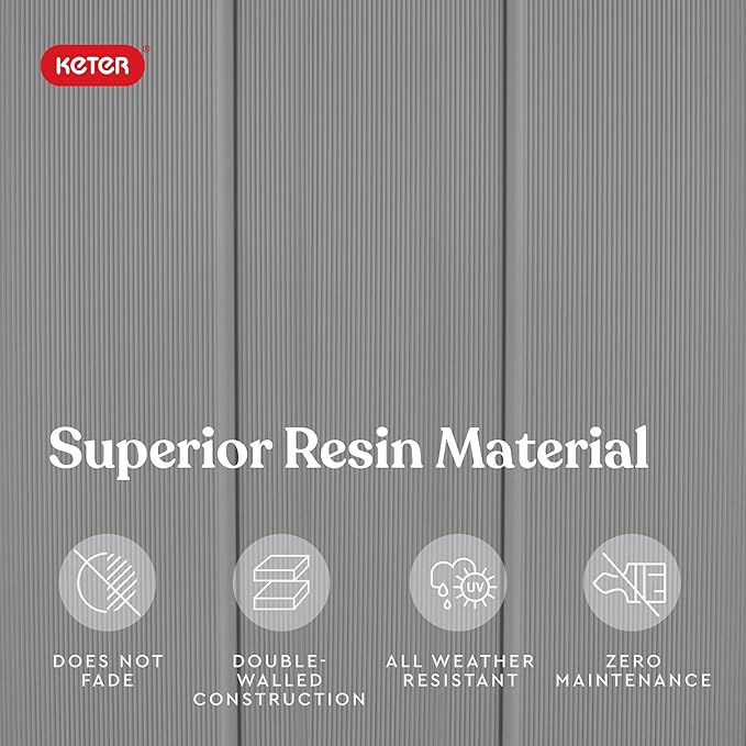 Keter Premier Tall 4.6 x 5.6 ft. Resin Outdoor Storage Shed - Image 8