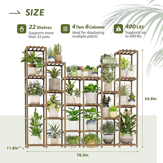 22 Tiers Plant Shelf for Plants Large Indoor Plant Stand Plant Rack Extra Large - Image 5