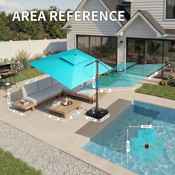 10 X 13 FT Cantilever Patio Umbrella - Image 4