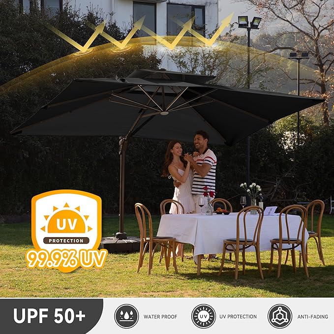 10 X 13 FT Cantilever Outdoor Patio Umbrella - Image 5