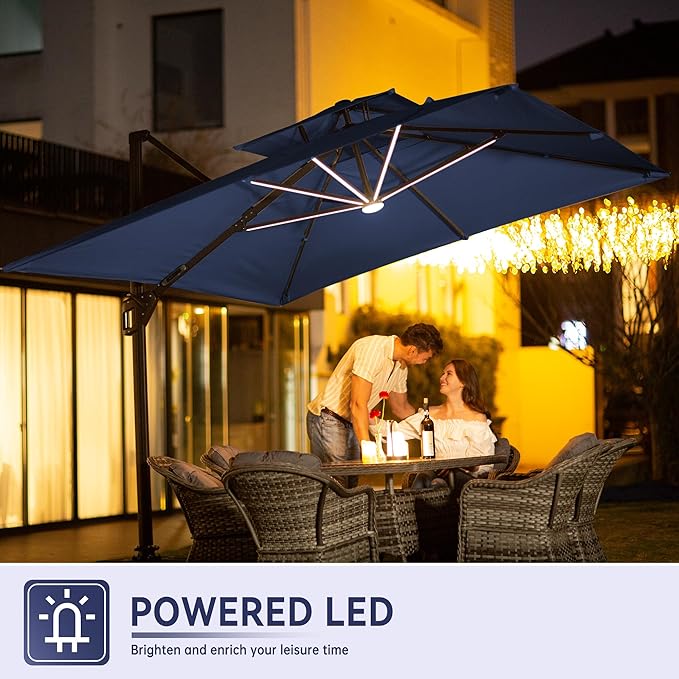 10 X 13 FT Cantilever Outdoor Patio Umbrella - Image 2