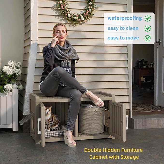 2 Doors Shoe Storage Bench - Image 4