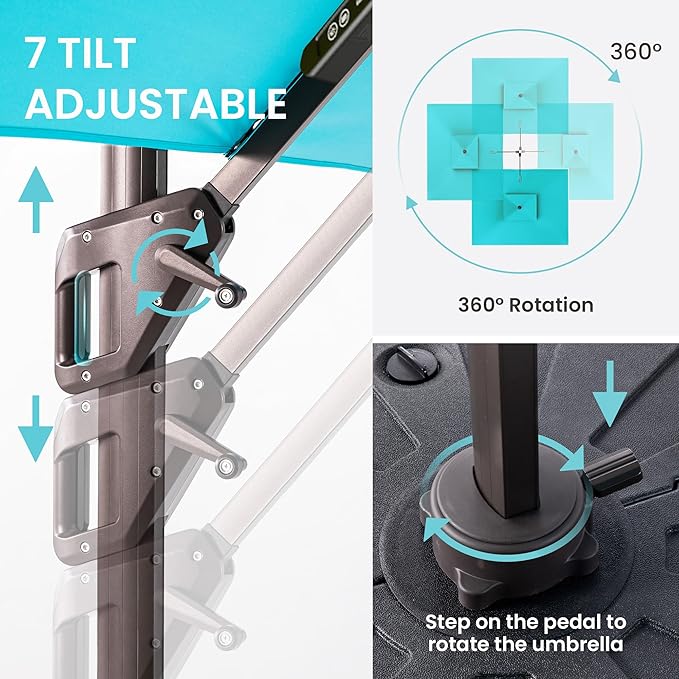 10 X 13 FT Cantilever Patio Umbrella - Image 6